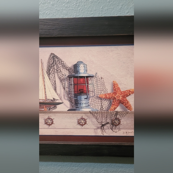 Framed Nautical Art Print Sailboat - Picture 3 of 16